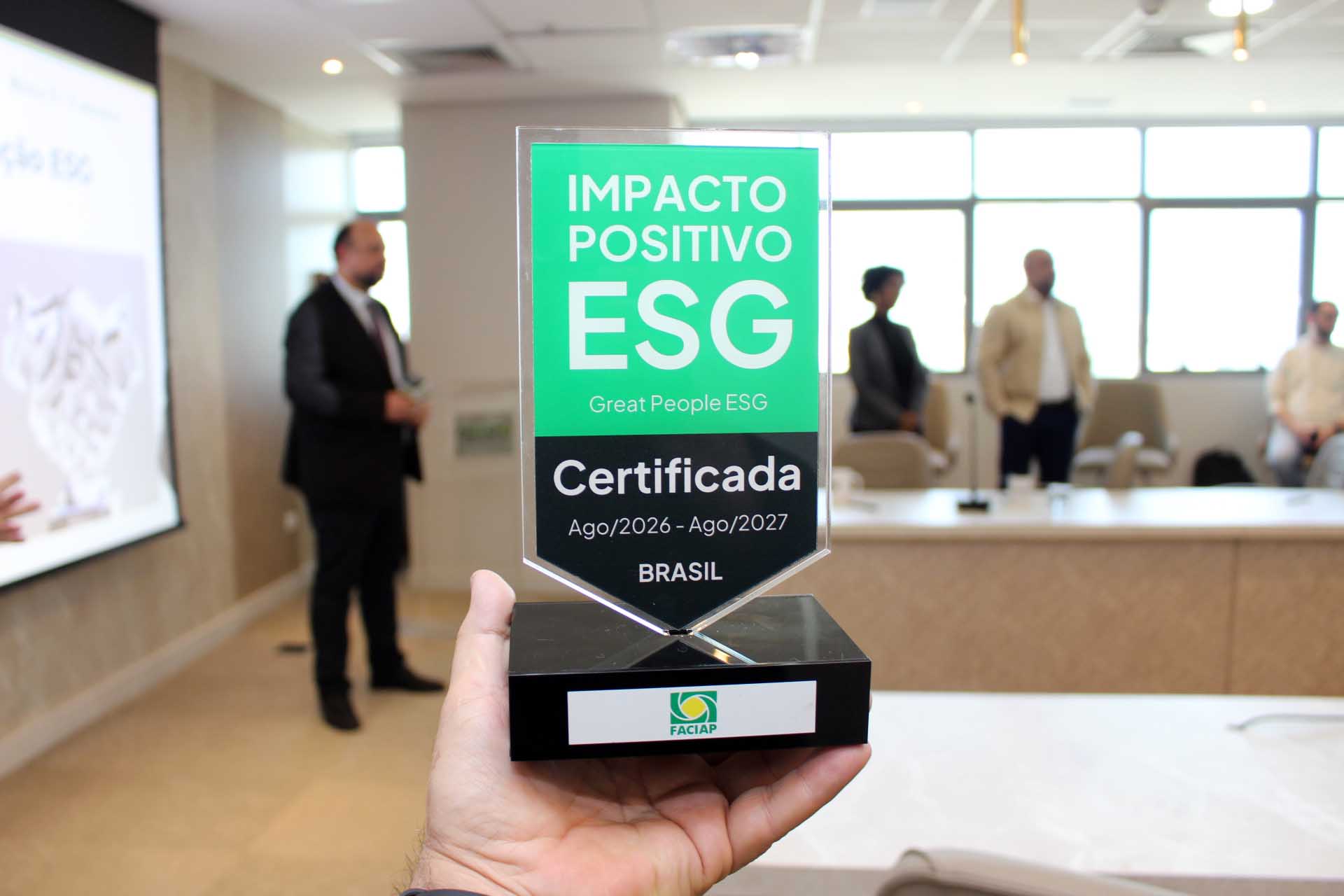 Faciap recebe certificação ESG e fortalece agenda de sustentabilidade no Paraná